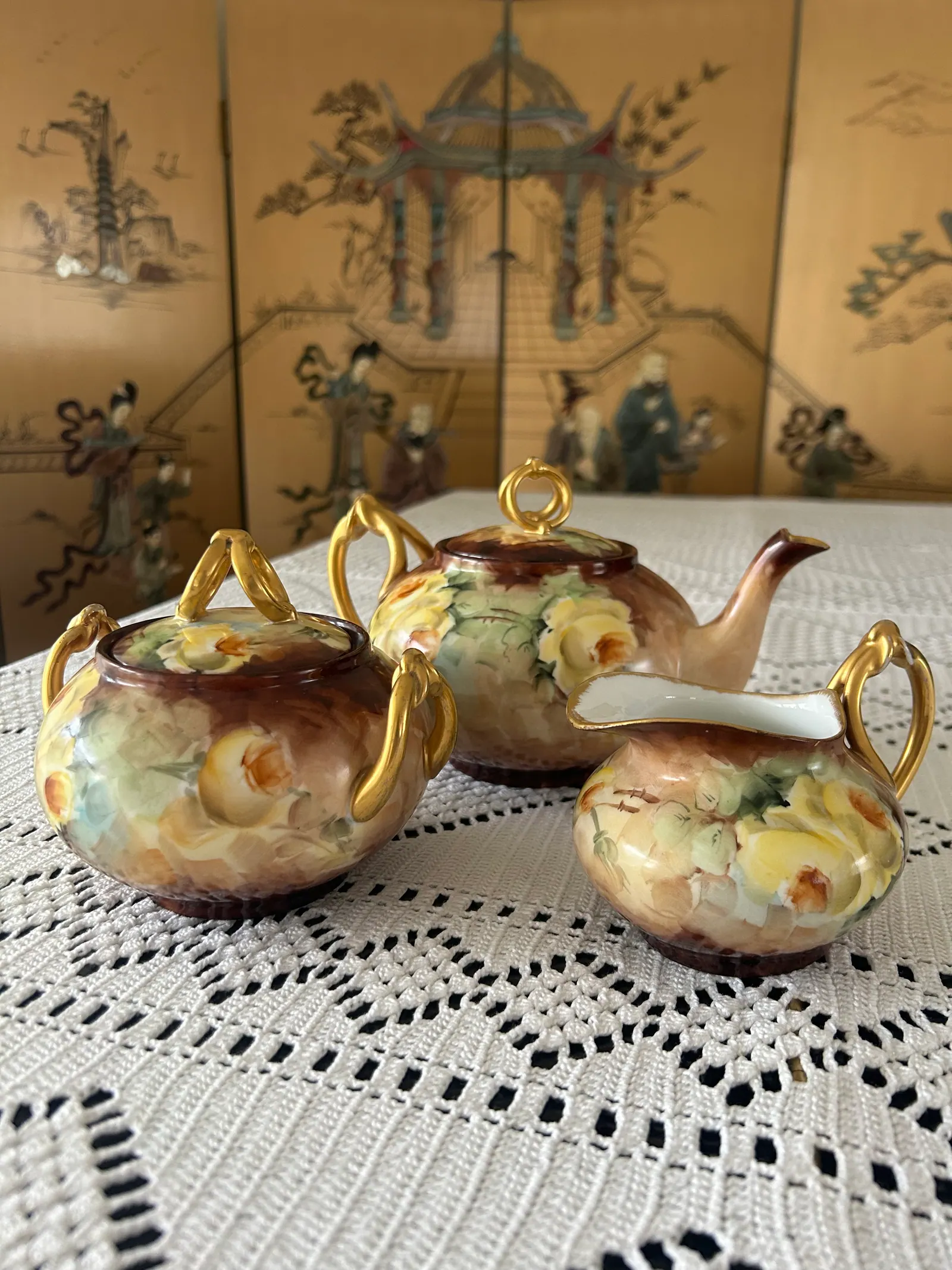 Hand-Painted Bavaria Floral Tea Service thumbnail 2